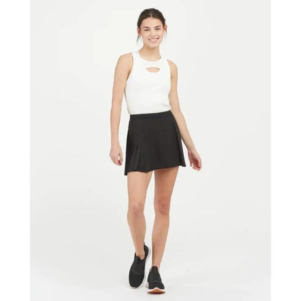 Spanx Women's Black Get Moving‎ Pleated Skirt Size XL